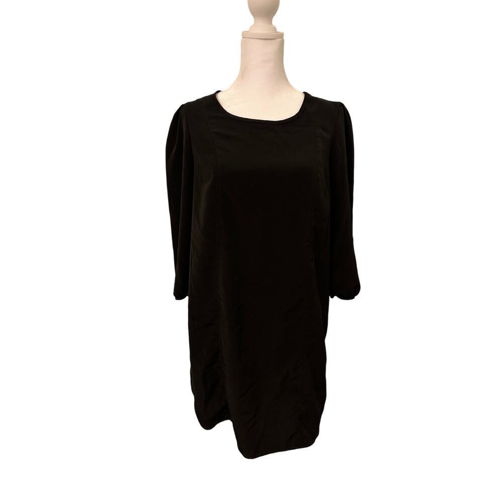 🖤✨ Kimchi Blue - Black Mini Dress 3/4 Sleeve Keyhole Back  - Size Small